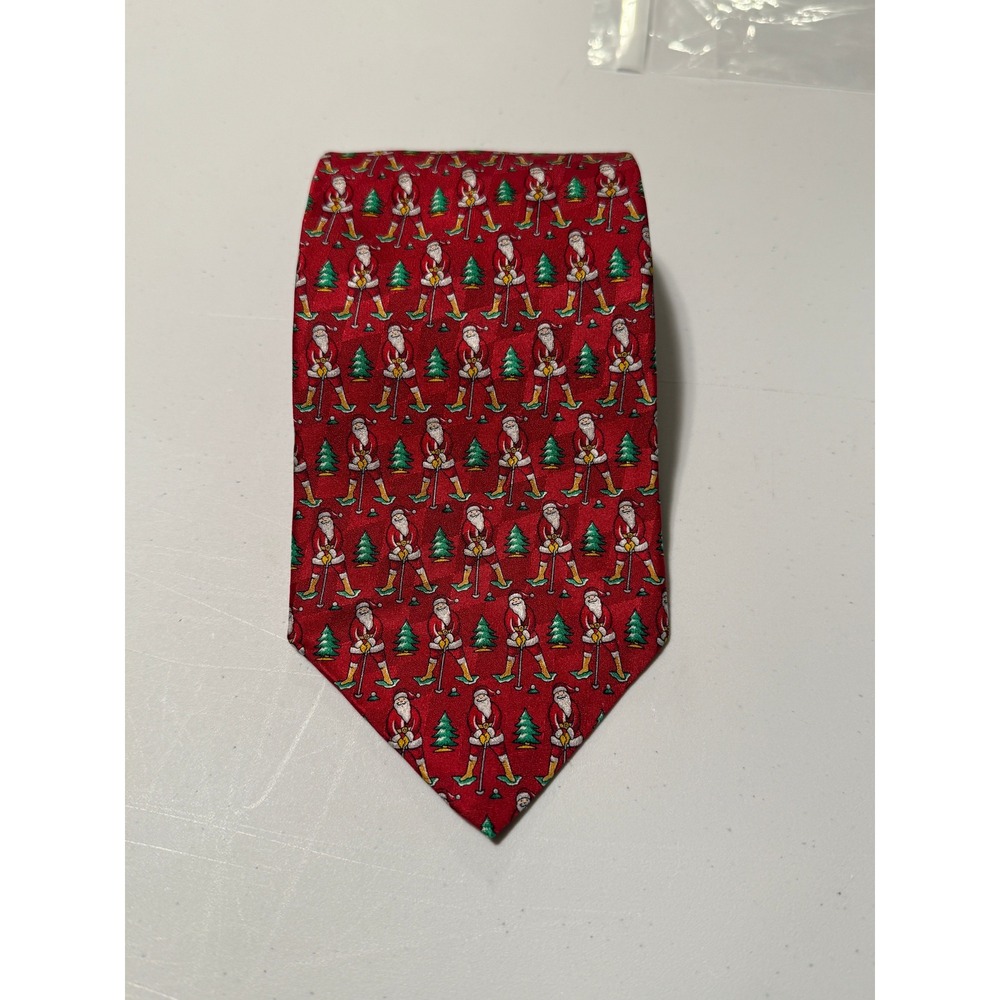 Red Santa Golf Silk Tie by‎ Holiday Traditions Hallmark Design Collection Mens